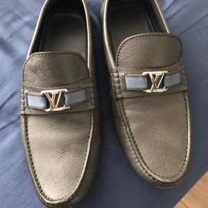 Men’s Black Louis Vuitton Loafers Size 10